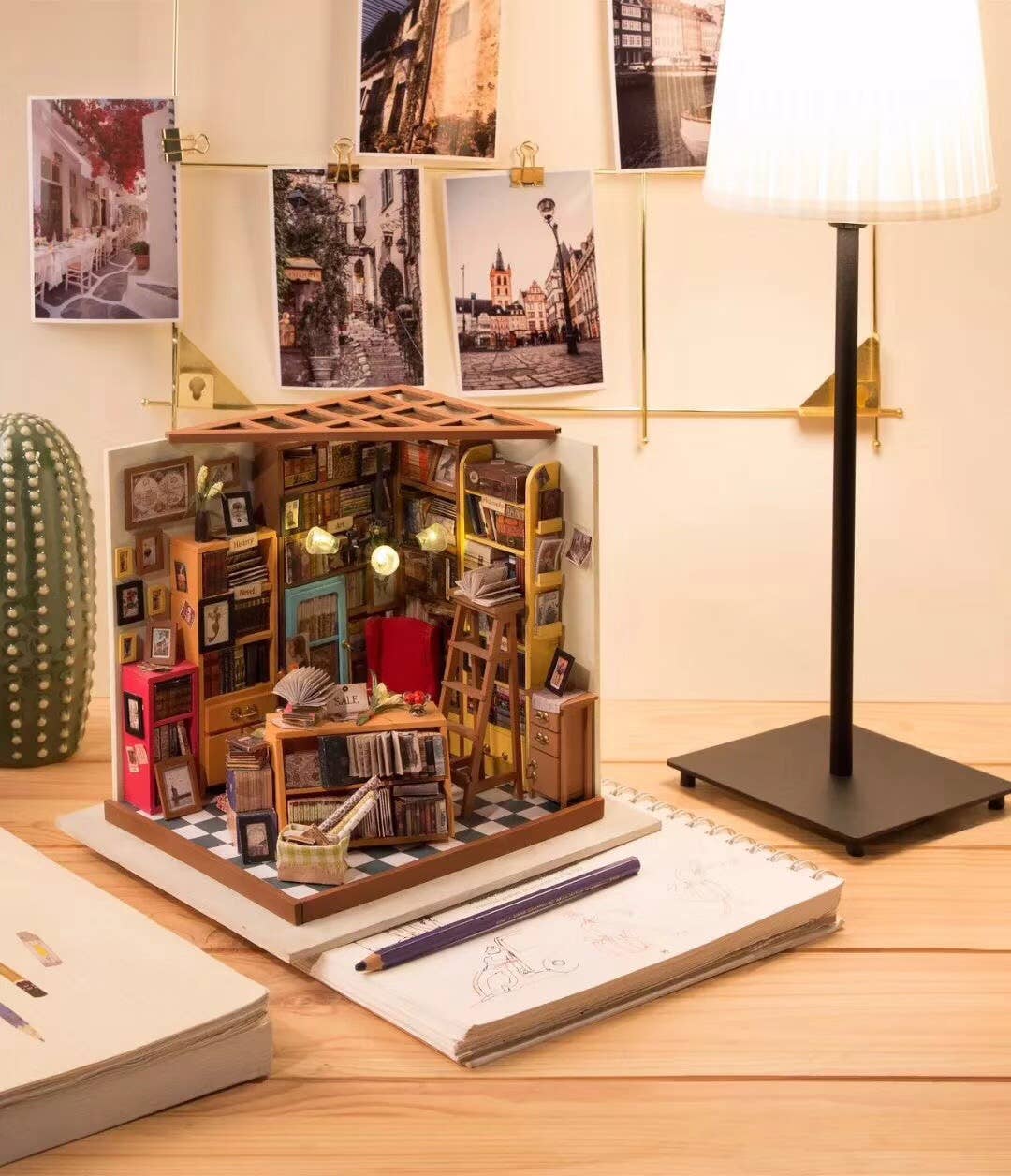 DIY Miniature House Kit: Sam's Study