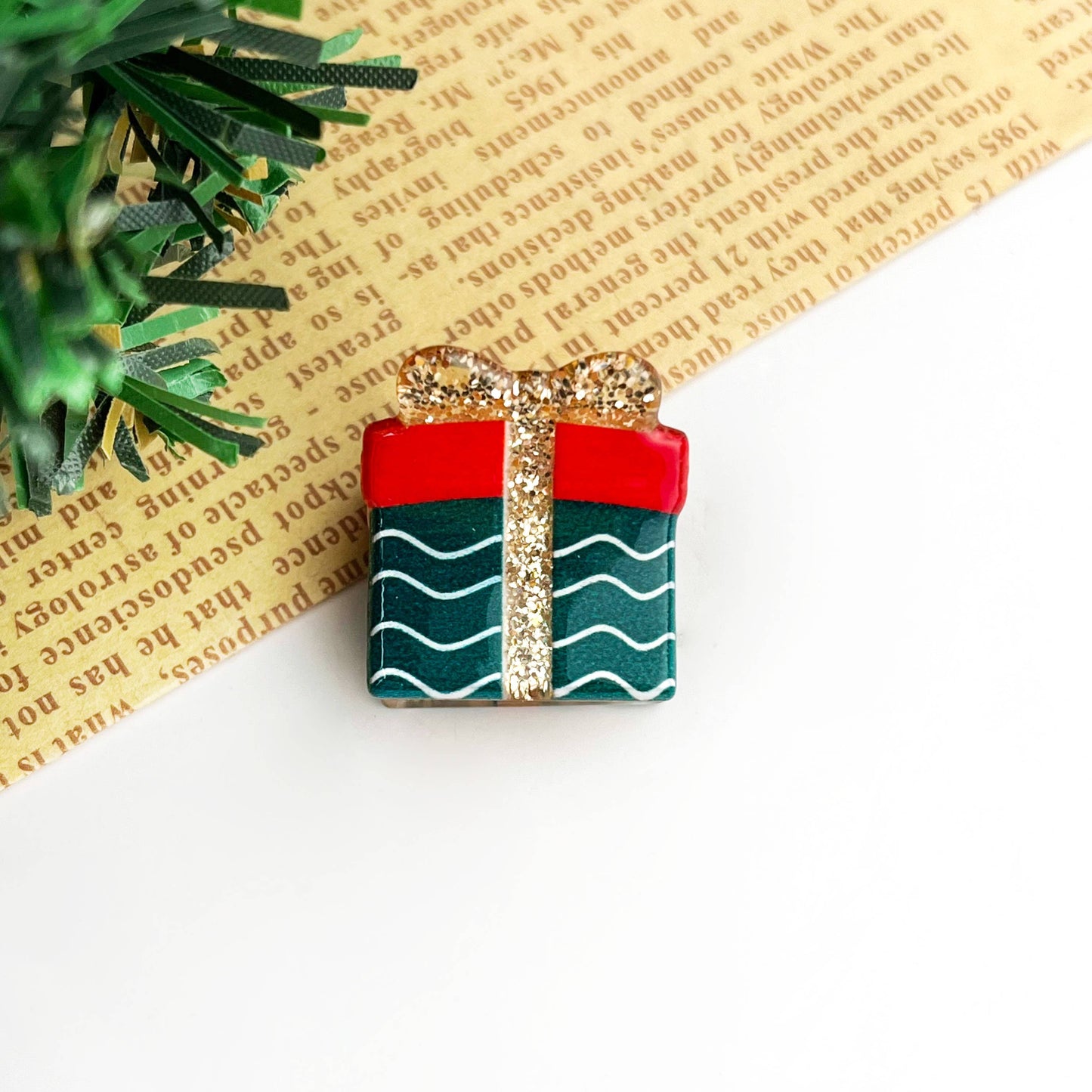 Christmas Mini Hair Claw Clips, Christmas Tree Hair Clip
