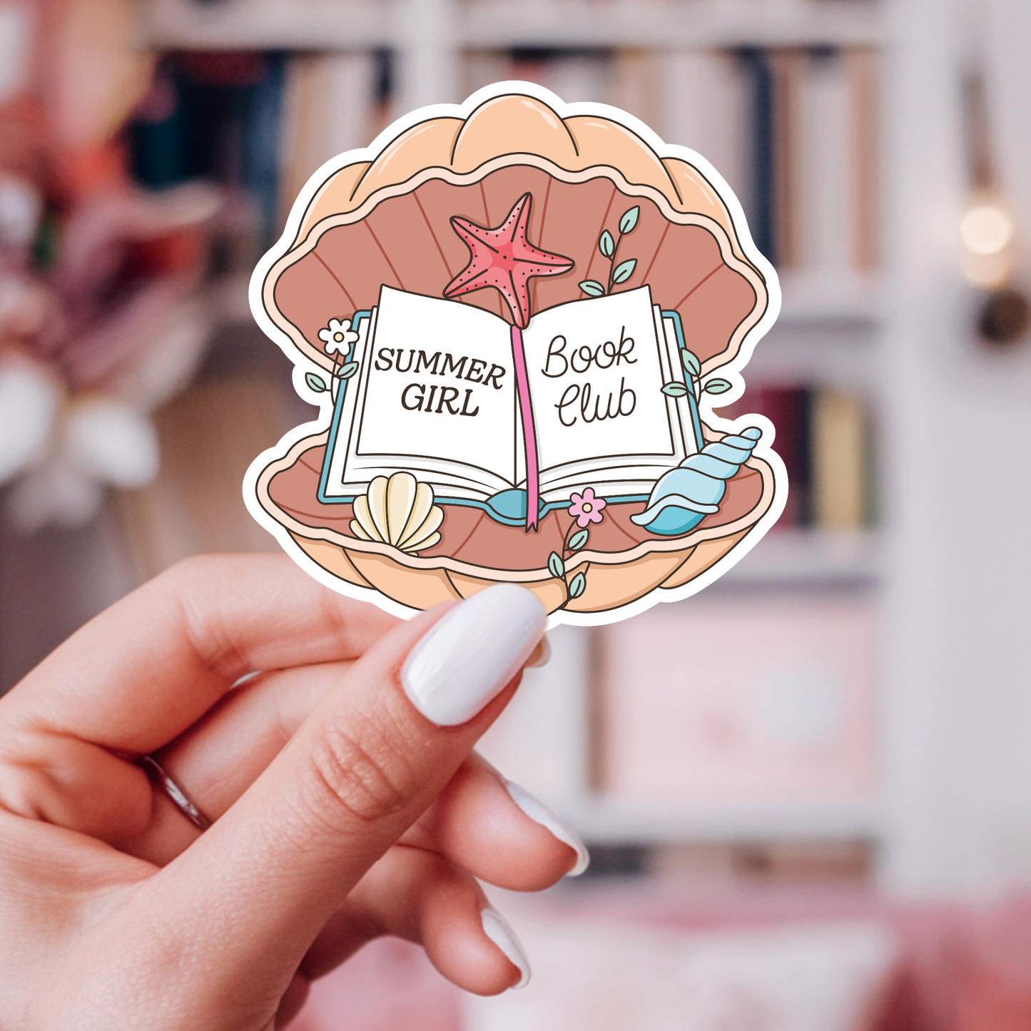 Summer Girl Book Club Vinyl Sticker ‚Äì Summer Book Lover¬†