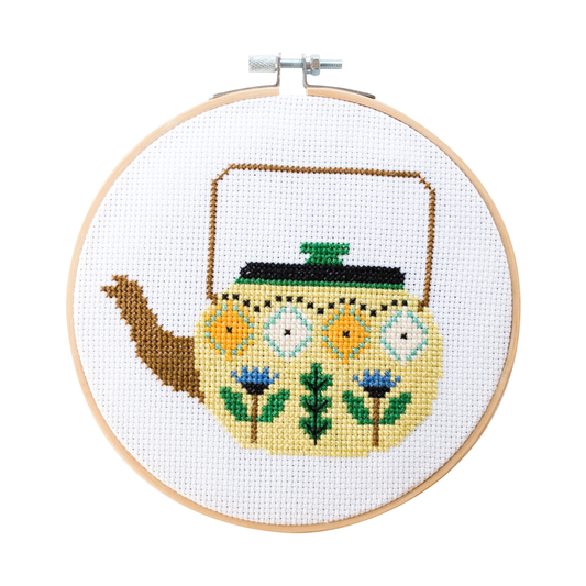 Teapot Brie Harrison Cross Stitch Kit
