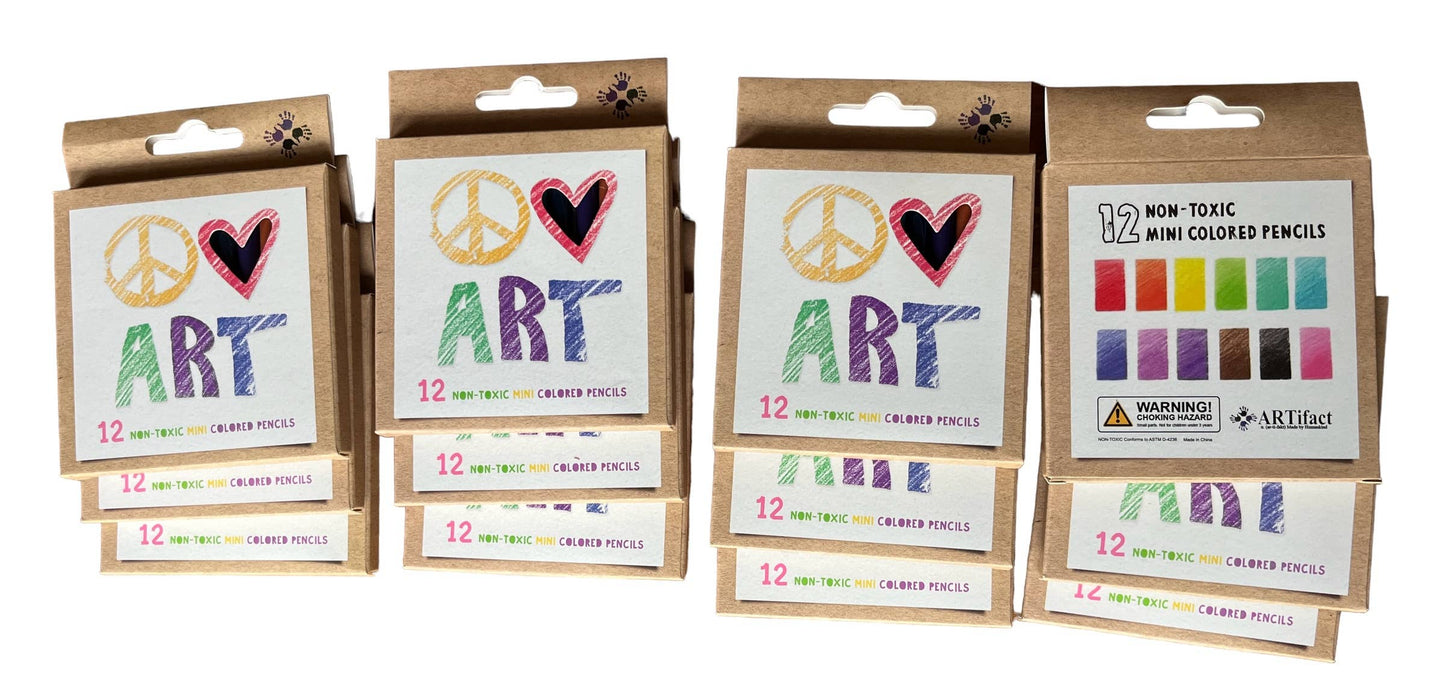Peace, Love, ART Mini Pencil Set