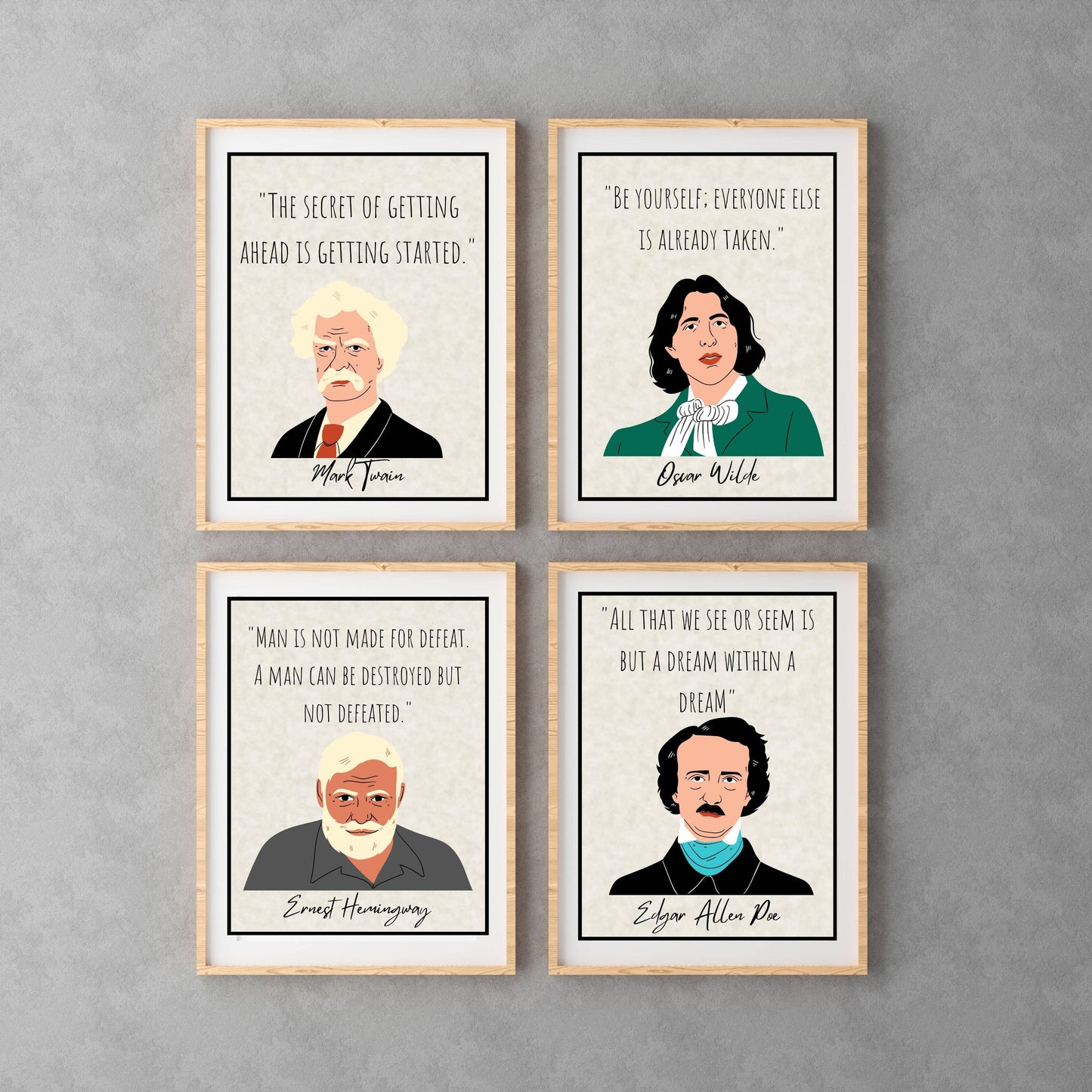 Author Series: Inspirational Quote Prints Vintage Styled
