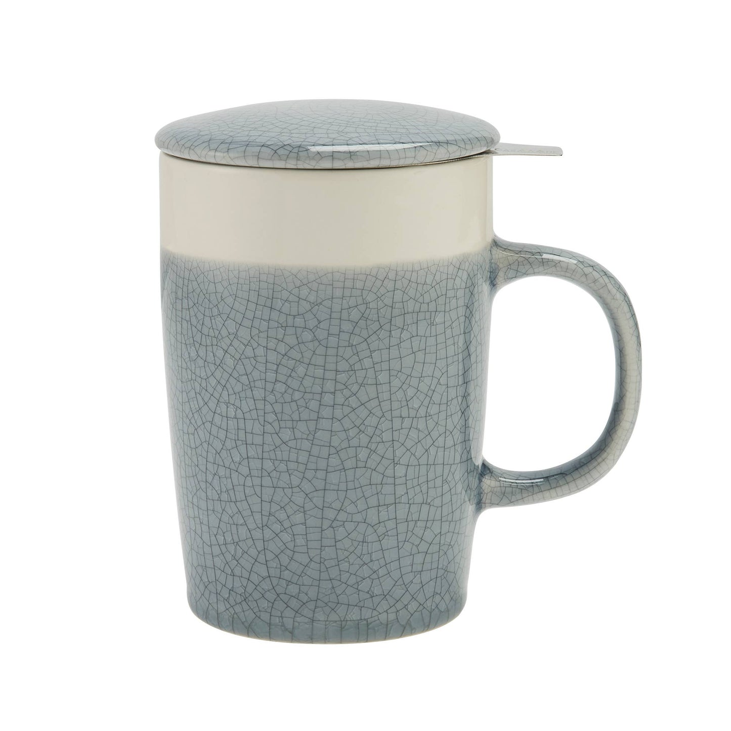 16 oz Crackle Glaze Tea Infuser Mug