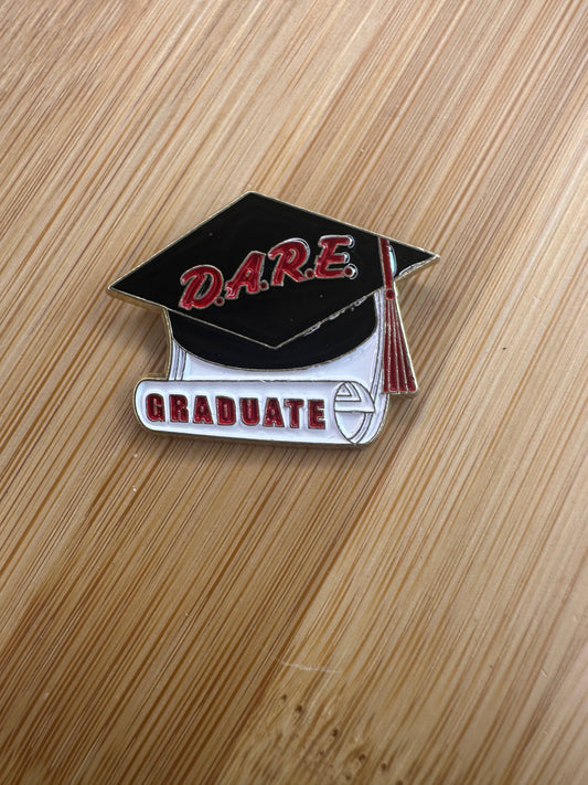 D.A.R.E. Graduate Enamel Pin - Cap and Tassel