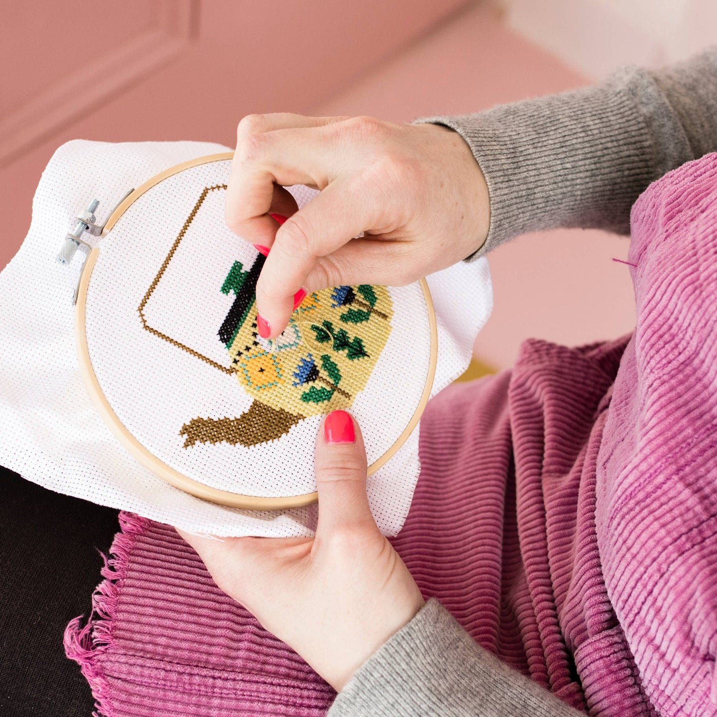 Teapot Brie Harrison Cross Stitch Kit