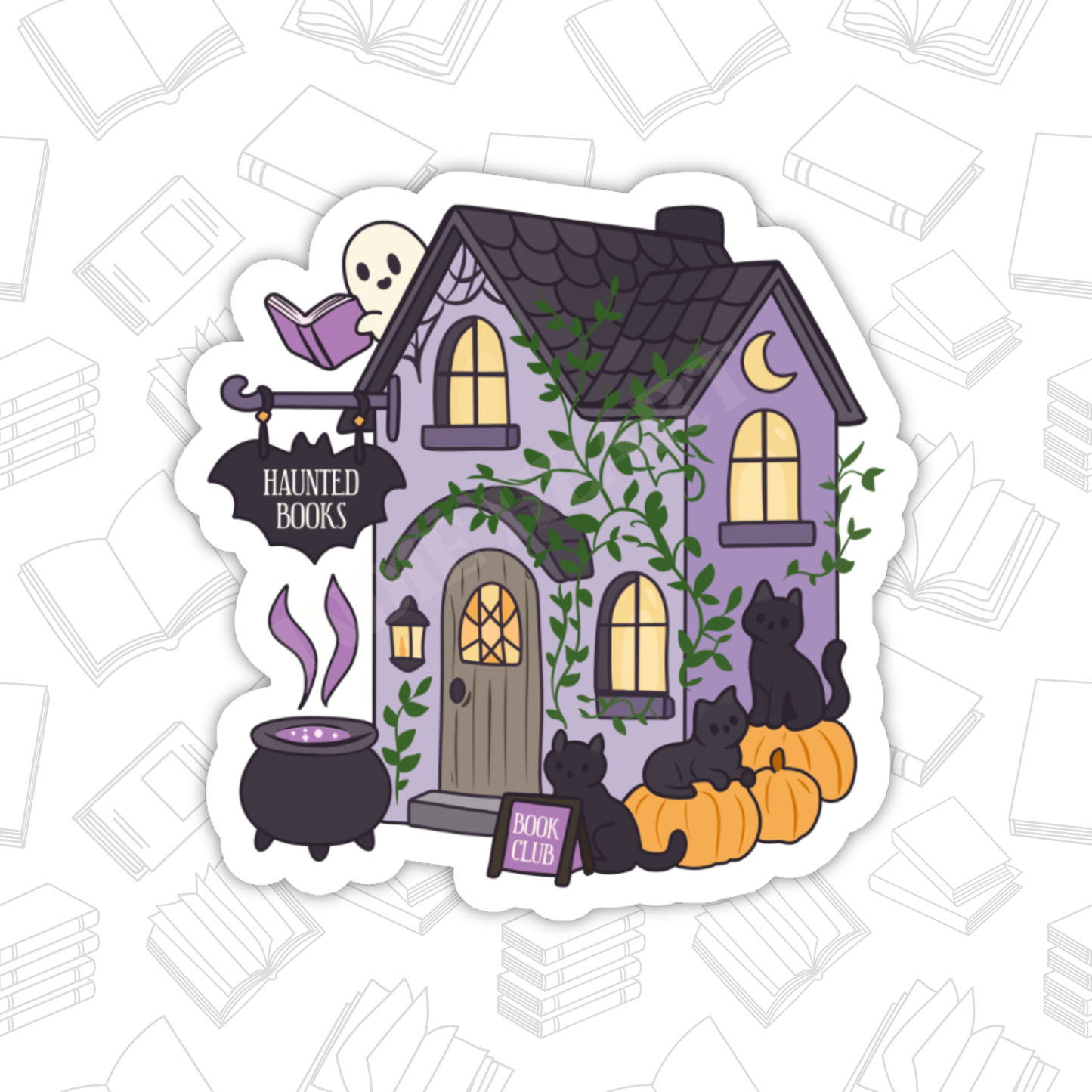 Haunted Book Shop Sticker
