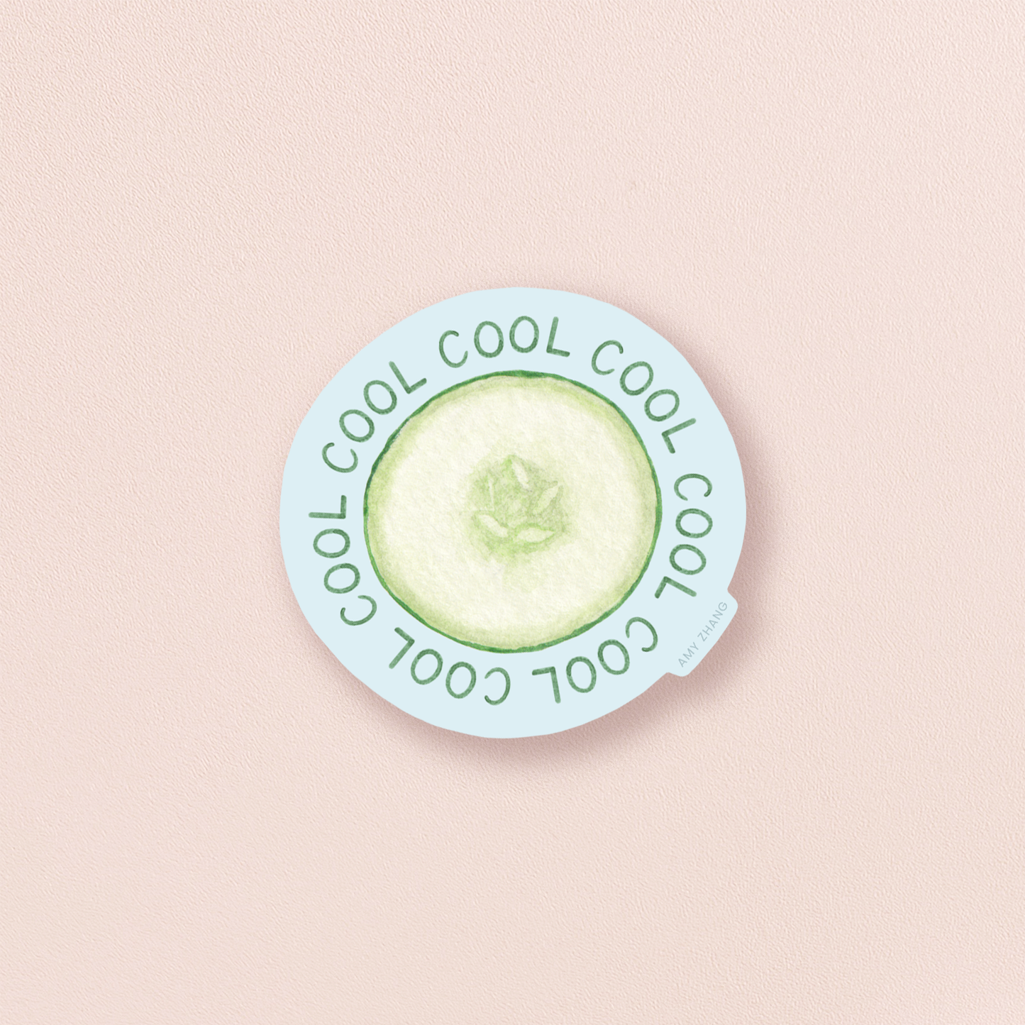 Cool As A Cucumber — Funny Spiraling Anxiety Sticker