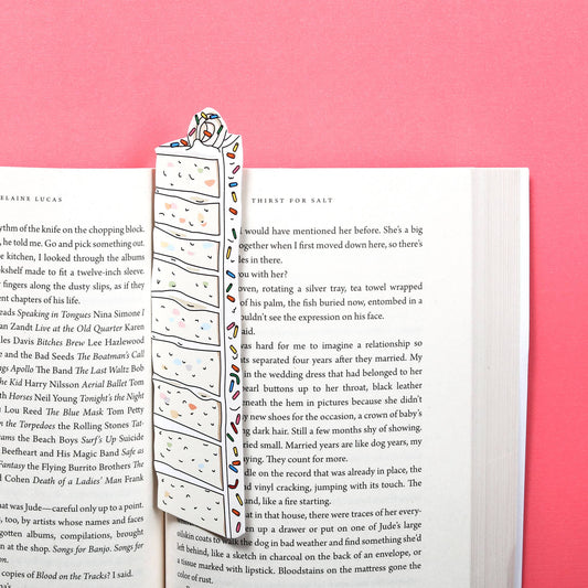 Sprinkle Cake Slice Bookmark (it's die cut!)