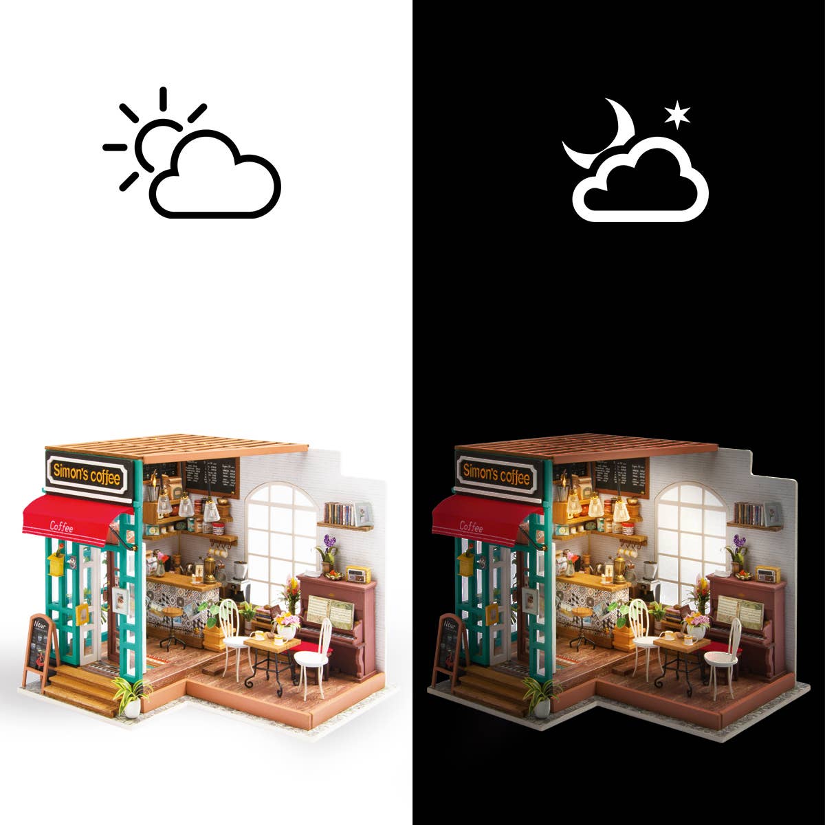 DIY Miniature House Kit: Simon's Coffee