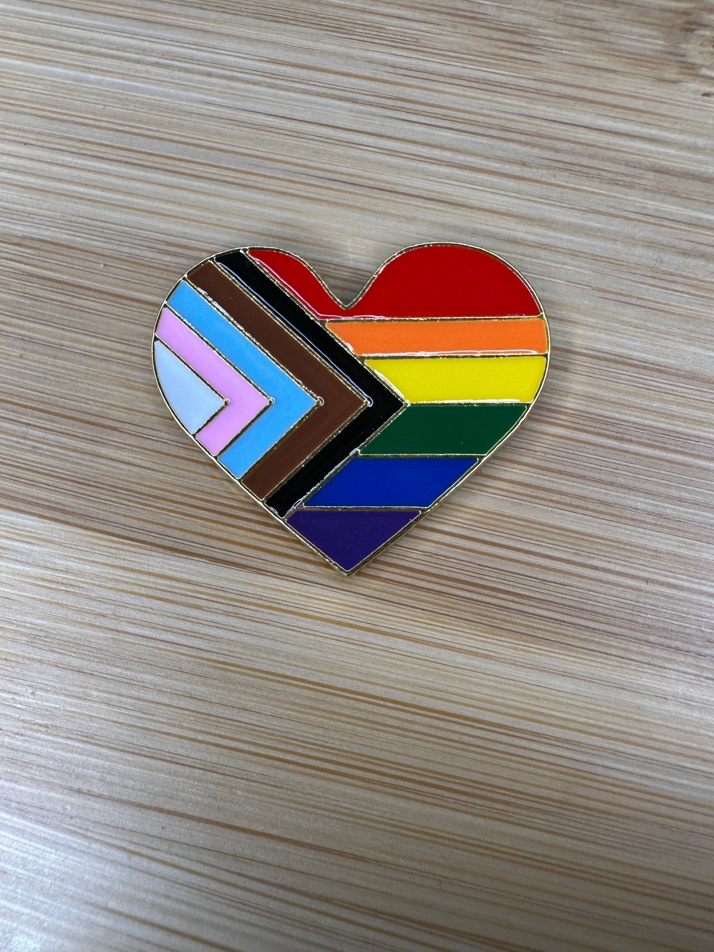 Heart Pride Flag Pin - Pride Pin - LGBTQ+ - Rainbow