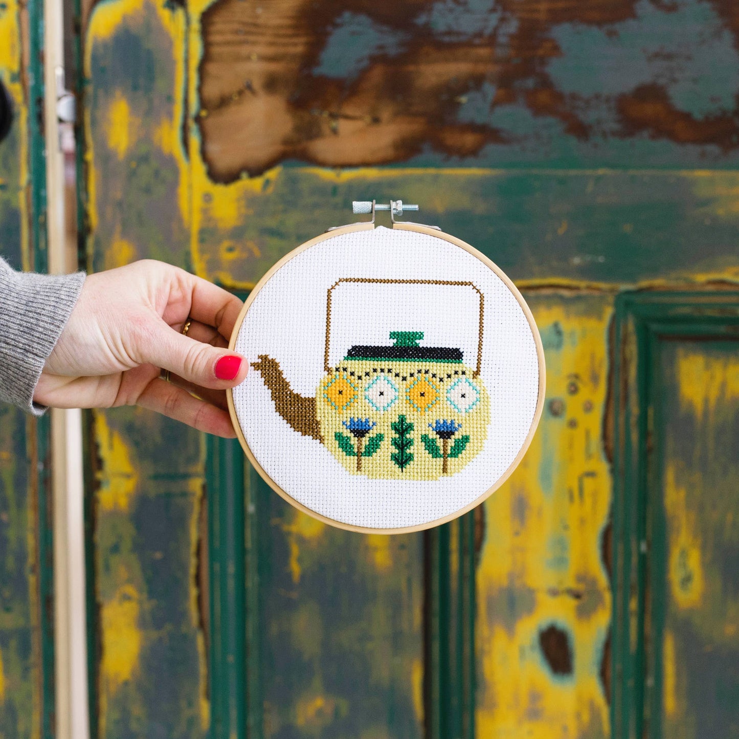 Teapot Brie Harrison Cross Stitch Kit