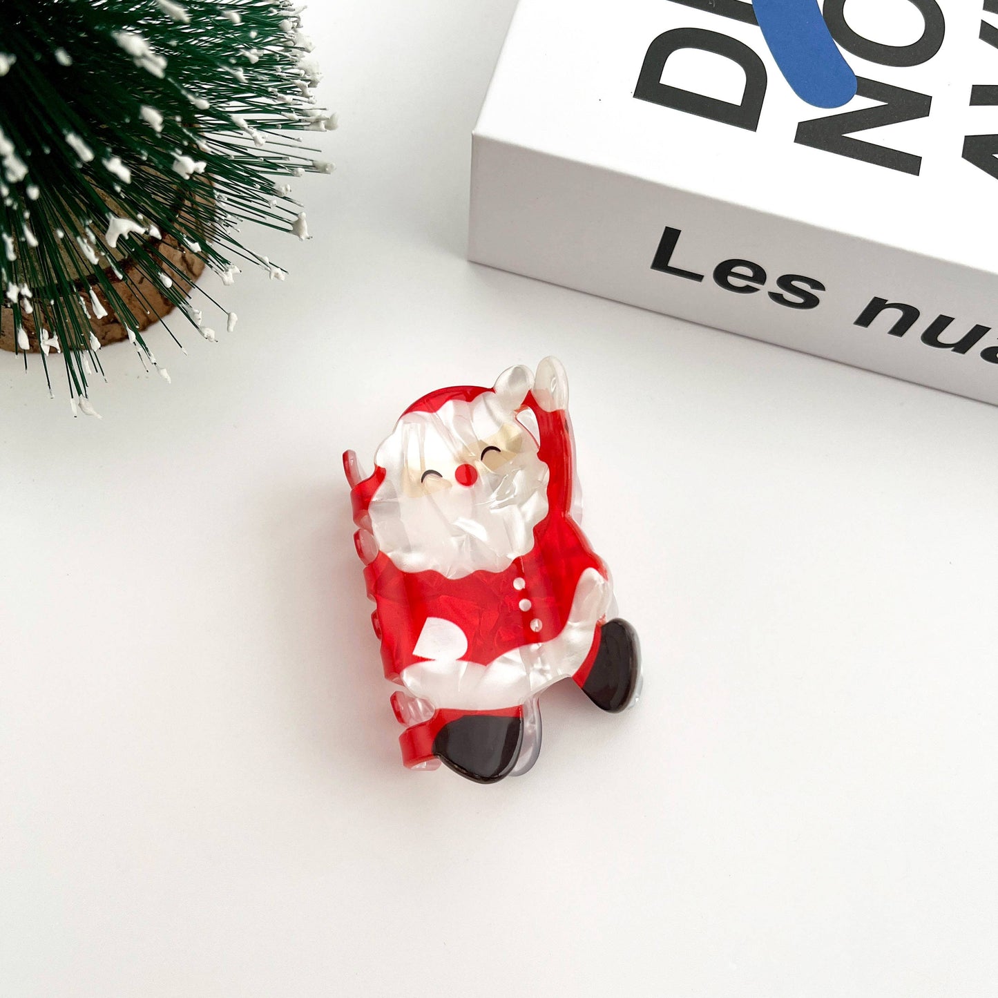 Cute Santa Claus Hair Clip, Red Christmas Claw Clips