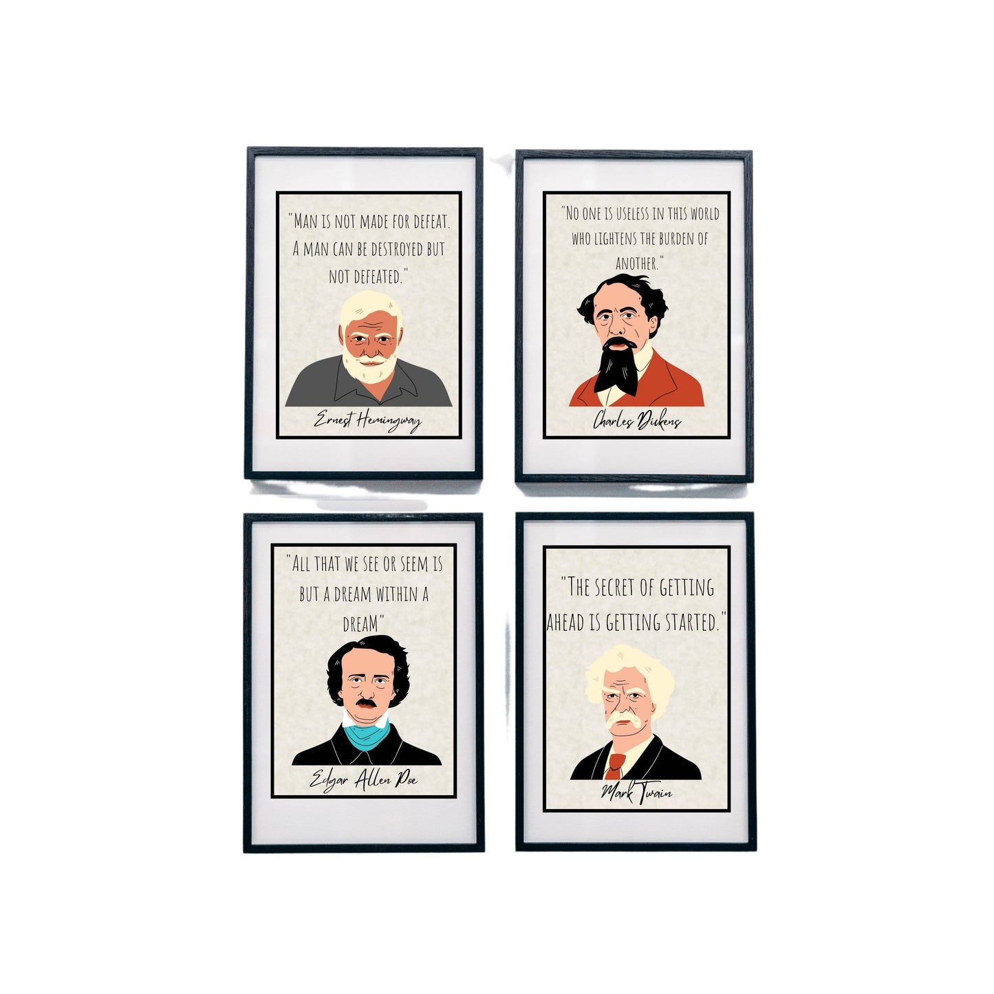 Author Series: Inspirational Quote Prints Vintage Styled