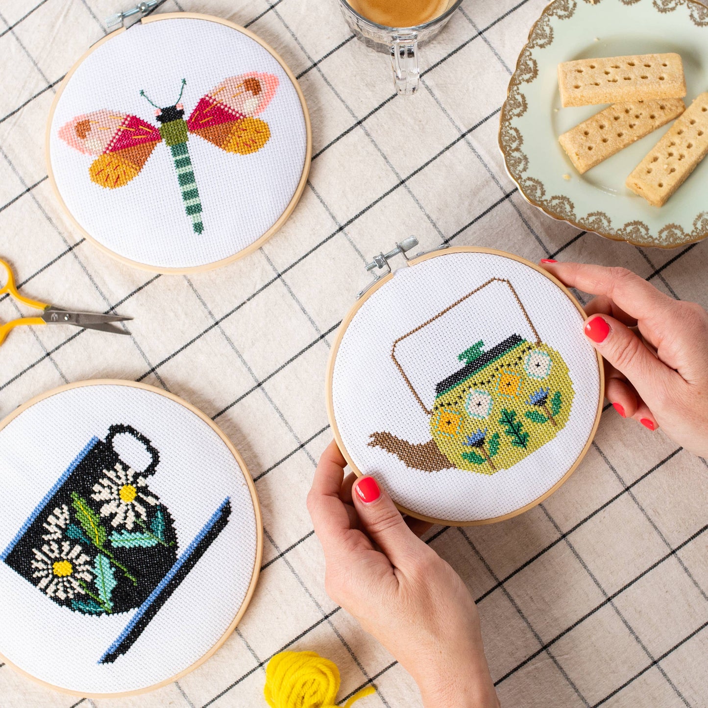 Teapot Brie Harrison Cross Stitch Kit