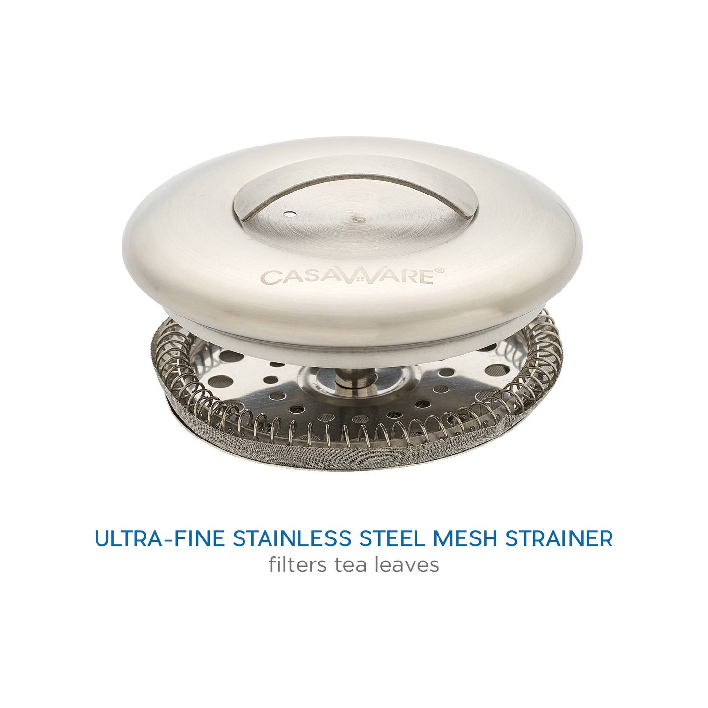 24oz Teapot with Strainer Lid Crackle Glaze