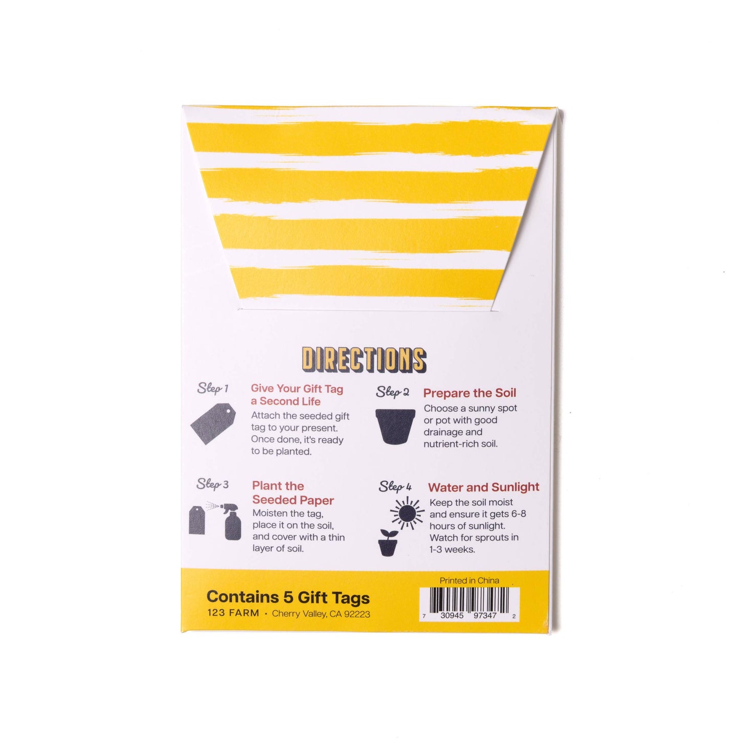 Plantable Seed Gift Tags - Vintage Seed Design, 5 Gift Tags