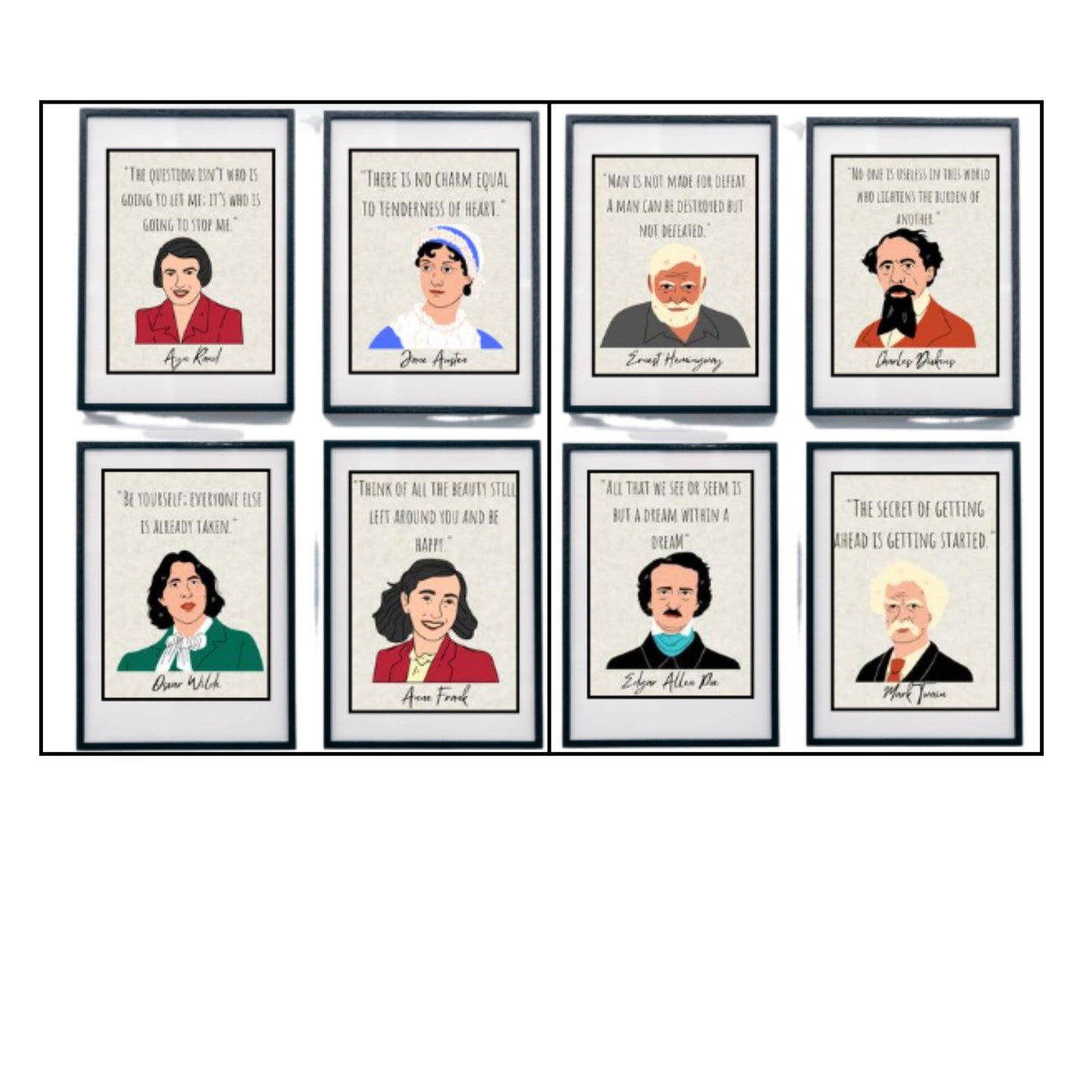 Author Series: Inspirational Quote Prints Vintage Styled