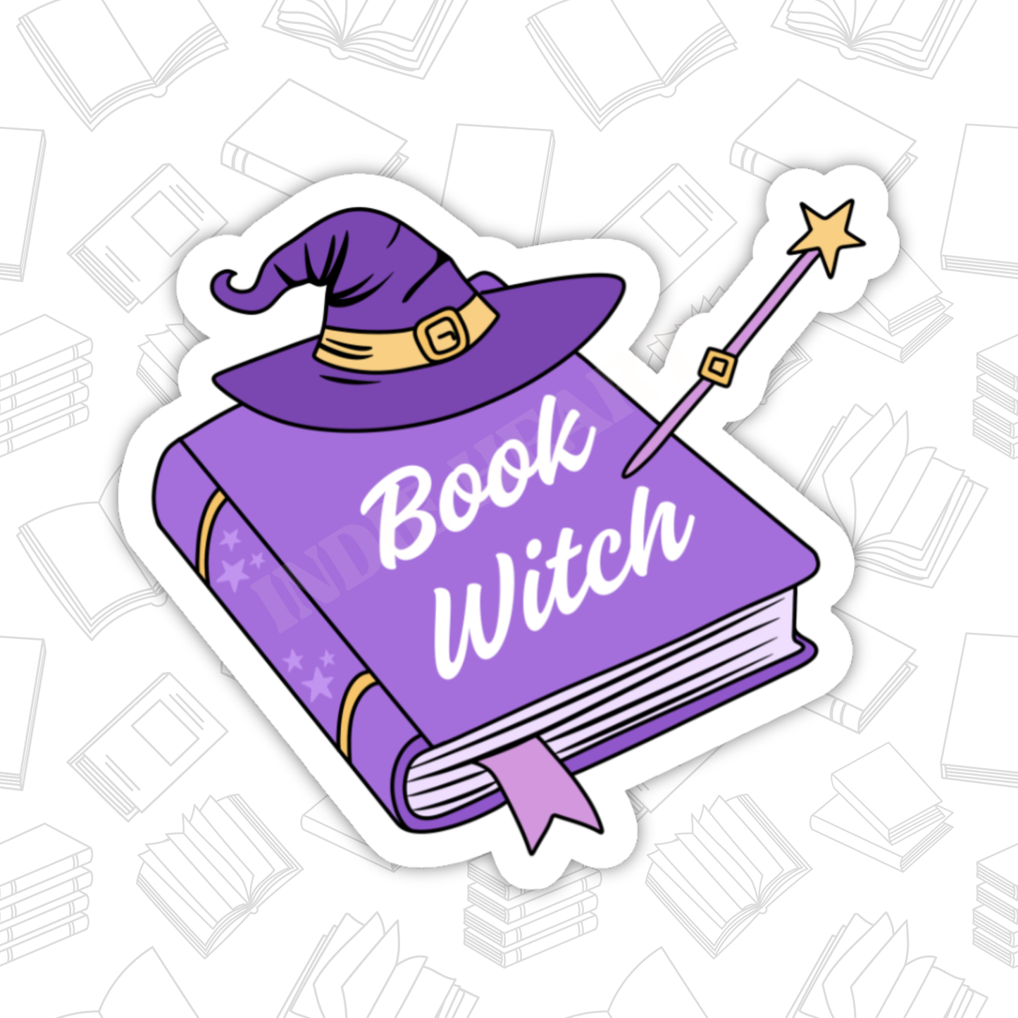 Book Witch Sticker