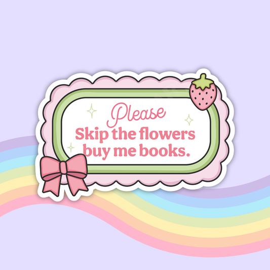 Buy Me Books Vinyl Sticker ‚Äì Book Lover Gift¬†