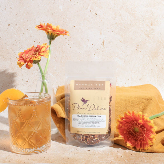 Peach Bellini Herbal Tea - Fruity Loose Leaf Tea