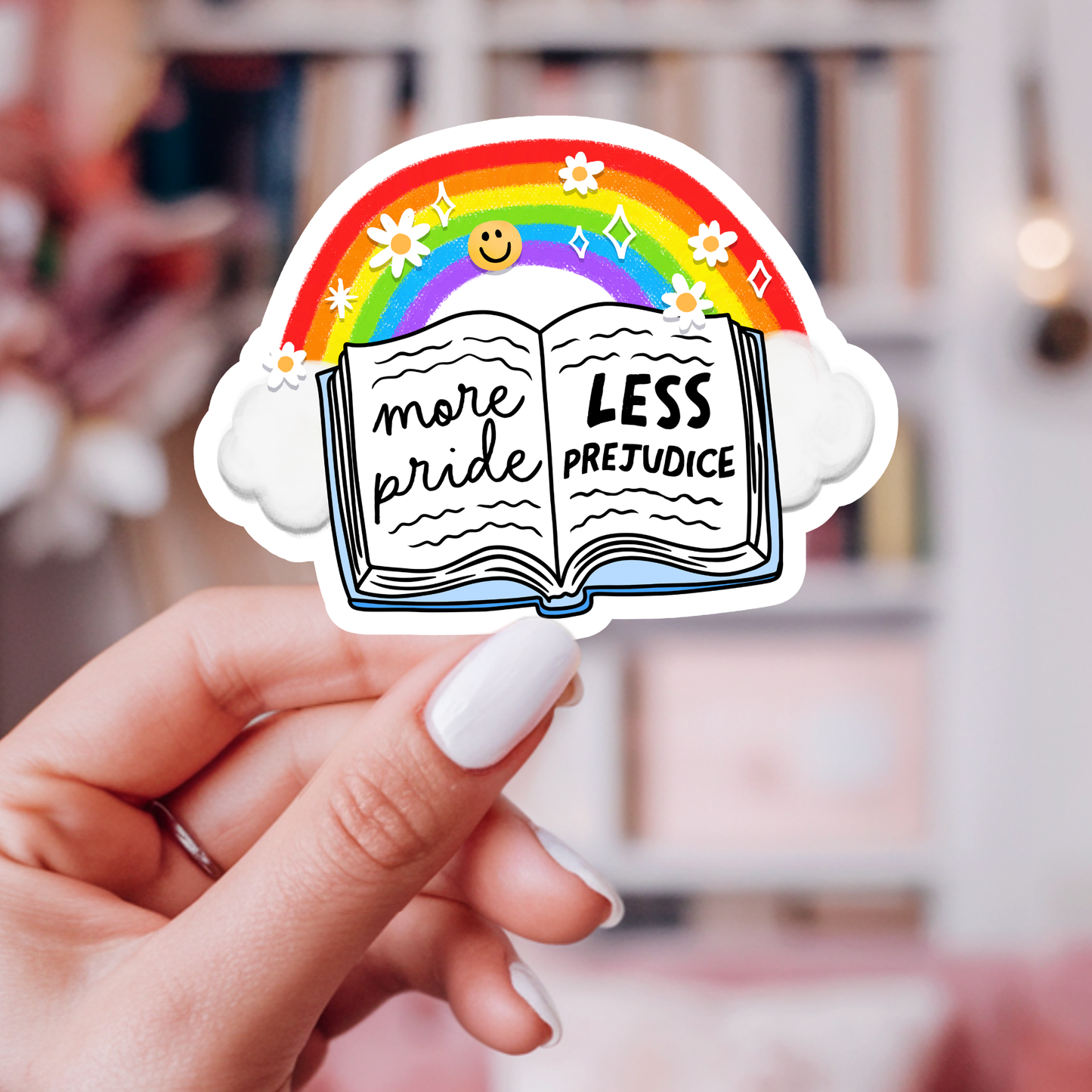 More Pride Less Prejudice Vinyl Sticker ‚Äì LGBTQ+ Pride¬†