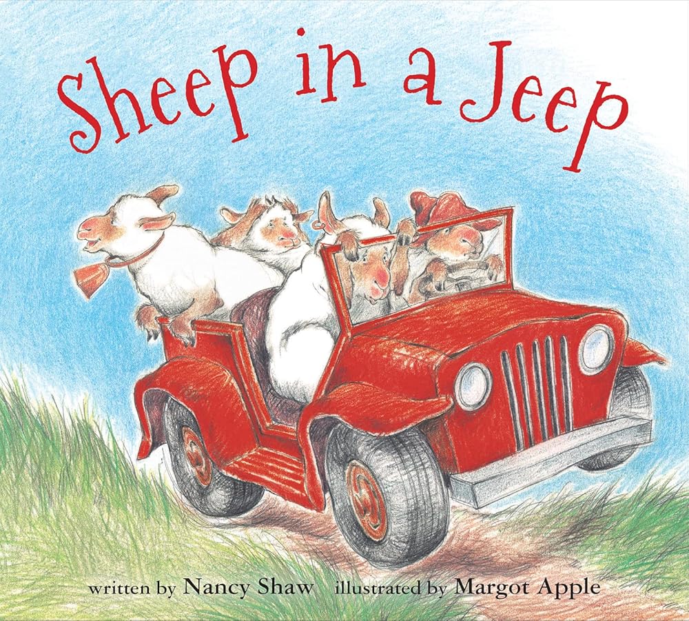Sheep in a Jeep (board book) cover image
