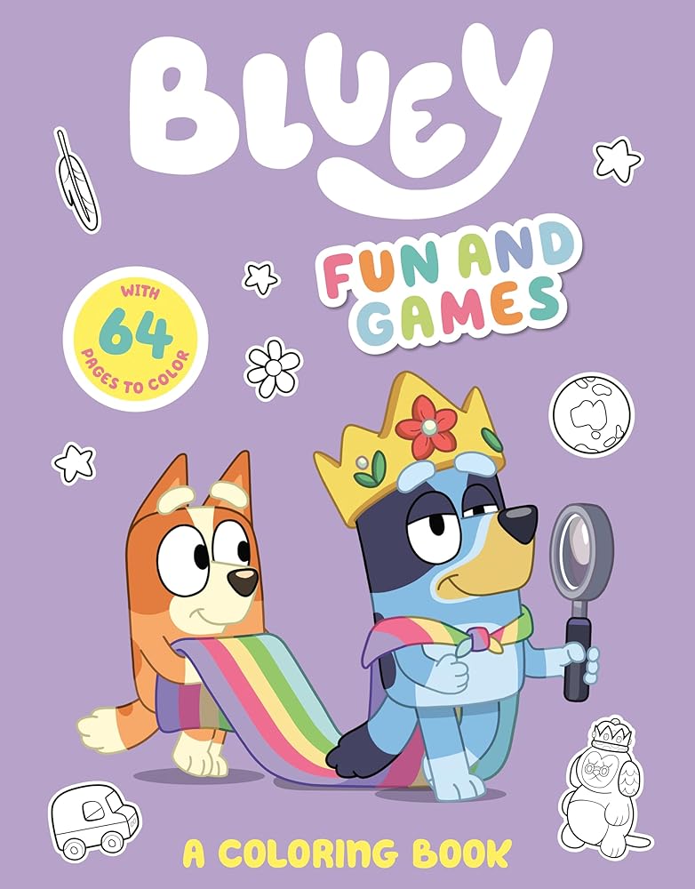 Bluey: Fun and Games: A Coloring Book cover image