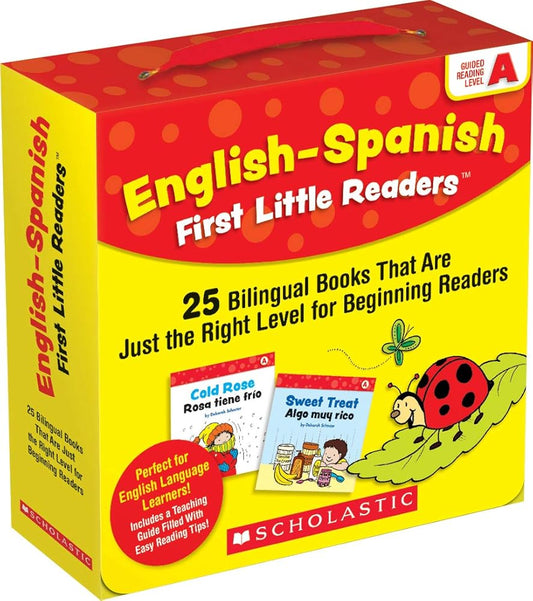 English-Spanish First Little Readers: Guided Reading Level A (Parent Pack): 25 Bilingual Books That are Just the Right Level for Beginning Readers cover image