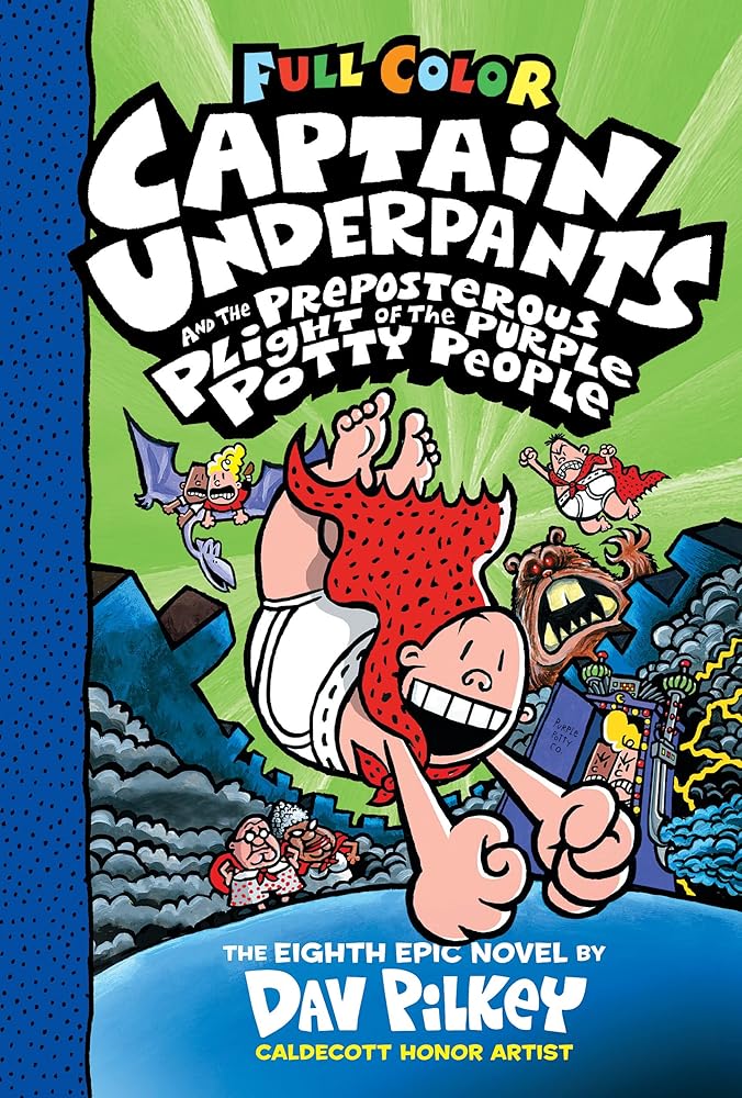Captain Underpants and the Preposterous Plight of the Purple Potty People: Color Edition (Captain Underpants #8) cover image