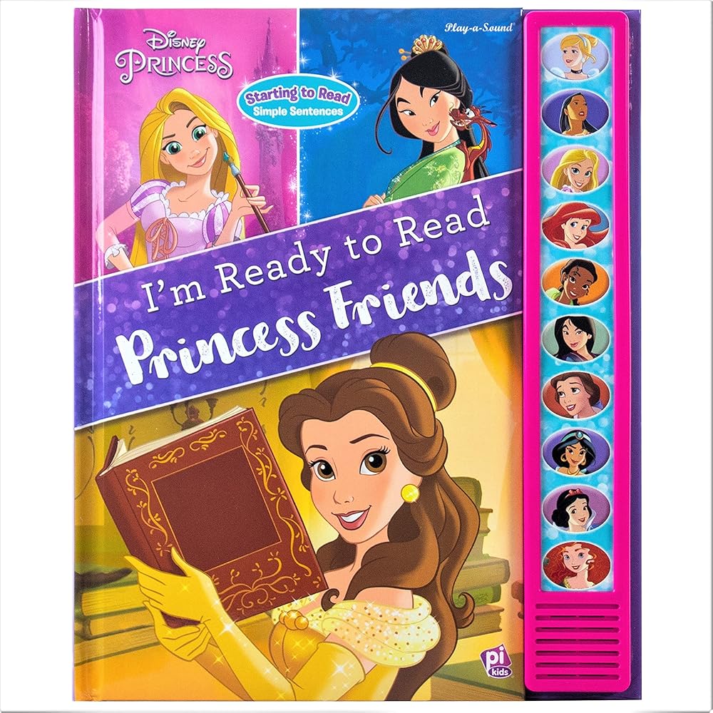 Disney Princess Belle, Mulan, Cinderella, Rapunzel, and More! - I'm Ready to Read Princess Friends Sound Book cover image