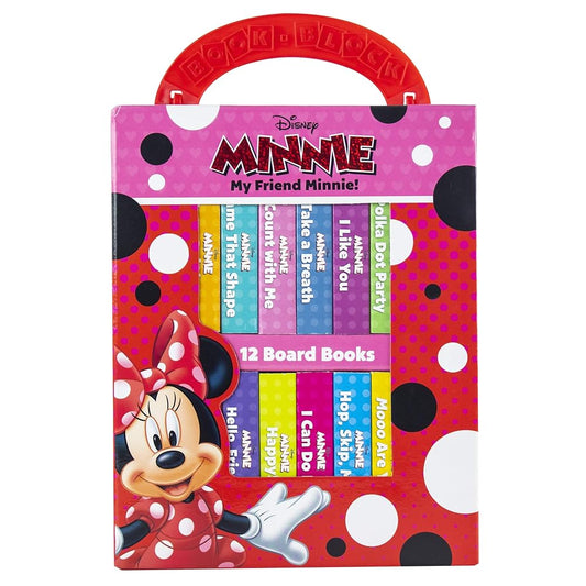 Disney - My Friend Minnie Mouse - My First Library 12 Board Book Block Set - Great for Teaching First Words - PI Kids cover image