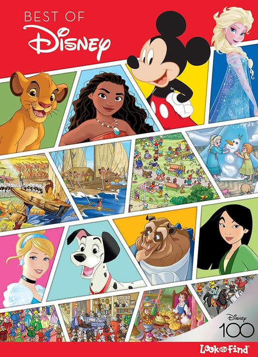 Best of Disney Look and Find Activity Book – Celebrating 100 Years of Wonder - Includes Mickey mouse, Frozen, Princesses, Moana, and More! - PI Kids cover image