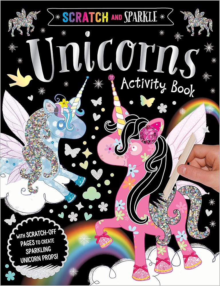 Scratch and Sparkle Unicorns Activity Book cover image