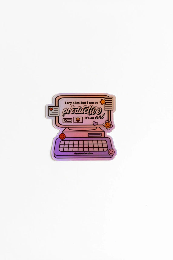 I Cry A Lot But I Am So Productive - Taylor Swift Sticker
