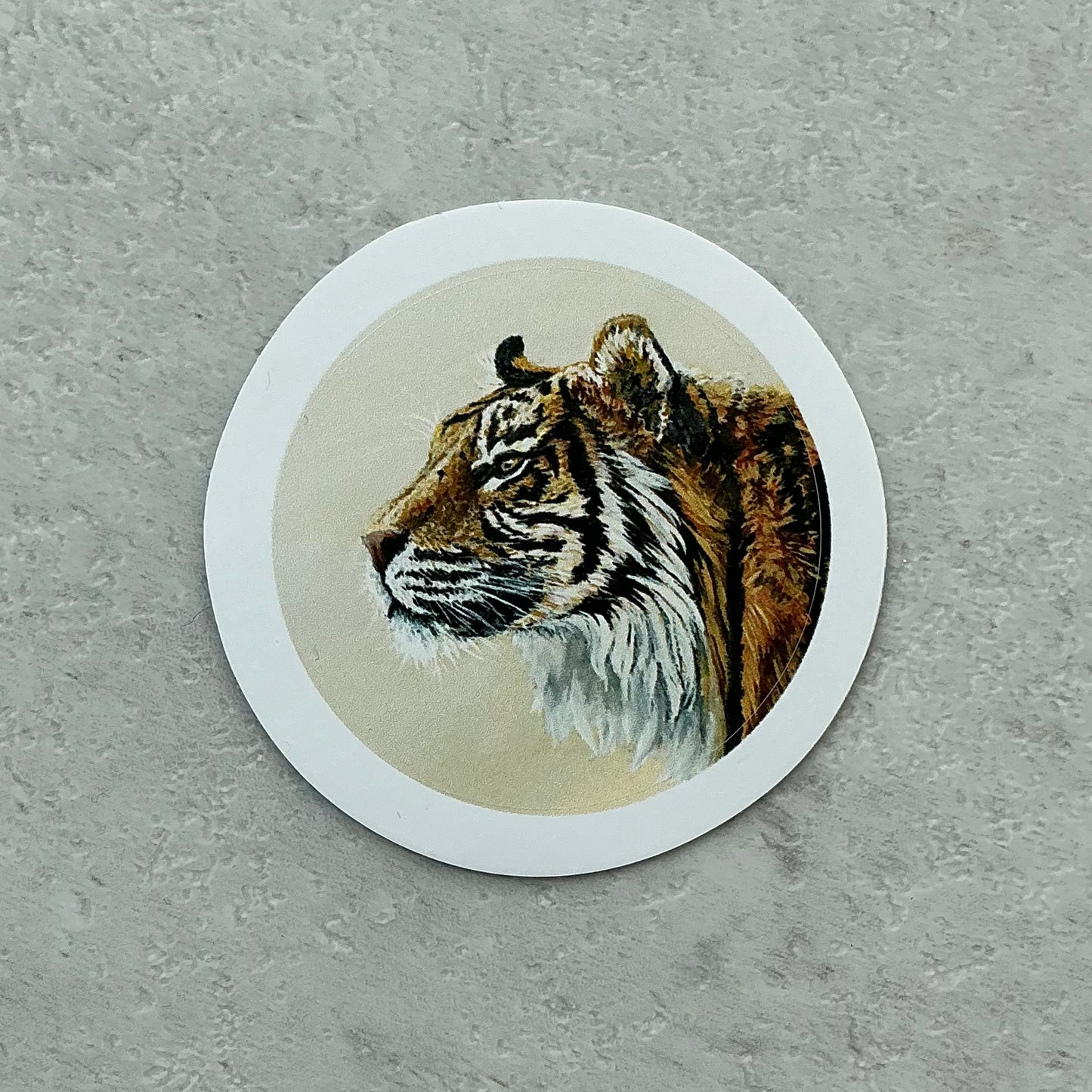 Round Tiger Sticker