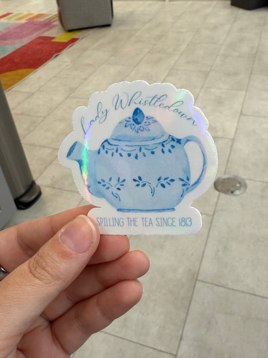 Lady Whistledown Teapot Sticker