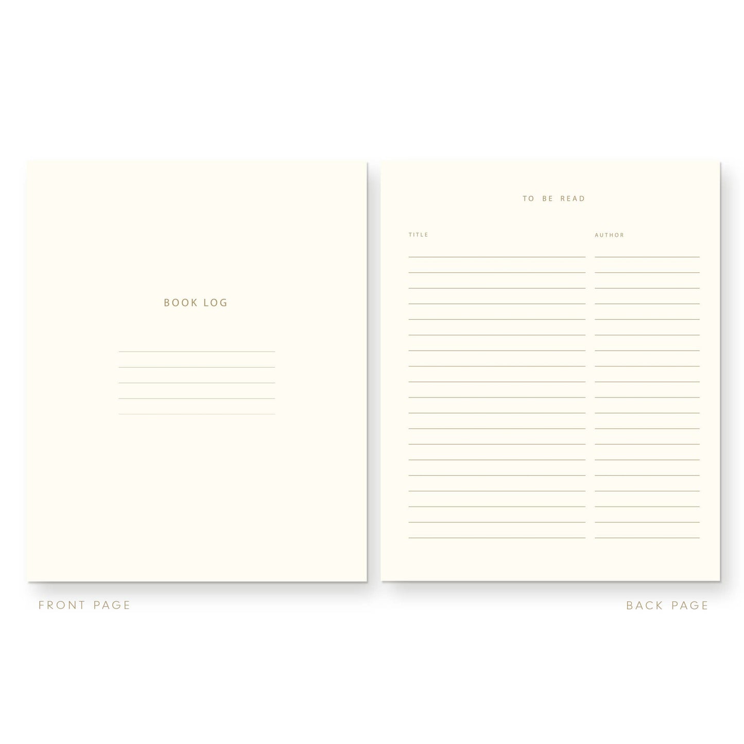 Striped Book Log Journal