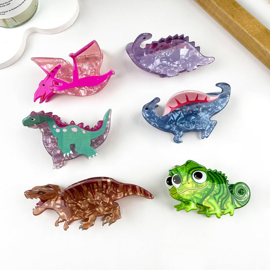Dinosaur Animal Acrylic Hair Clip