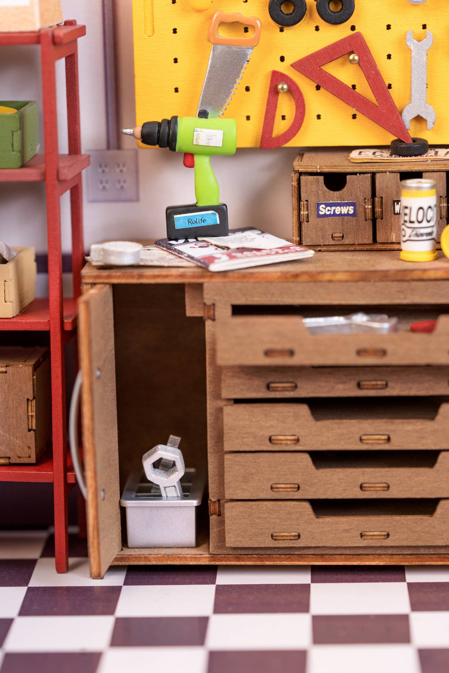 DIY Miniature House Kit: Garage Workshop