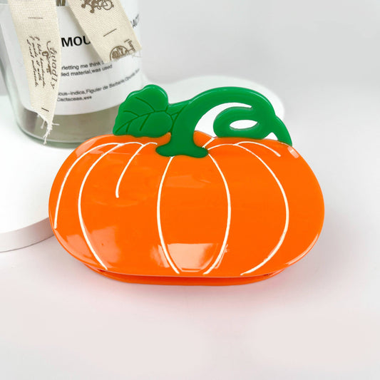 Simulation pumpkin acetate hair claw clip