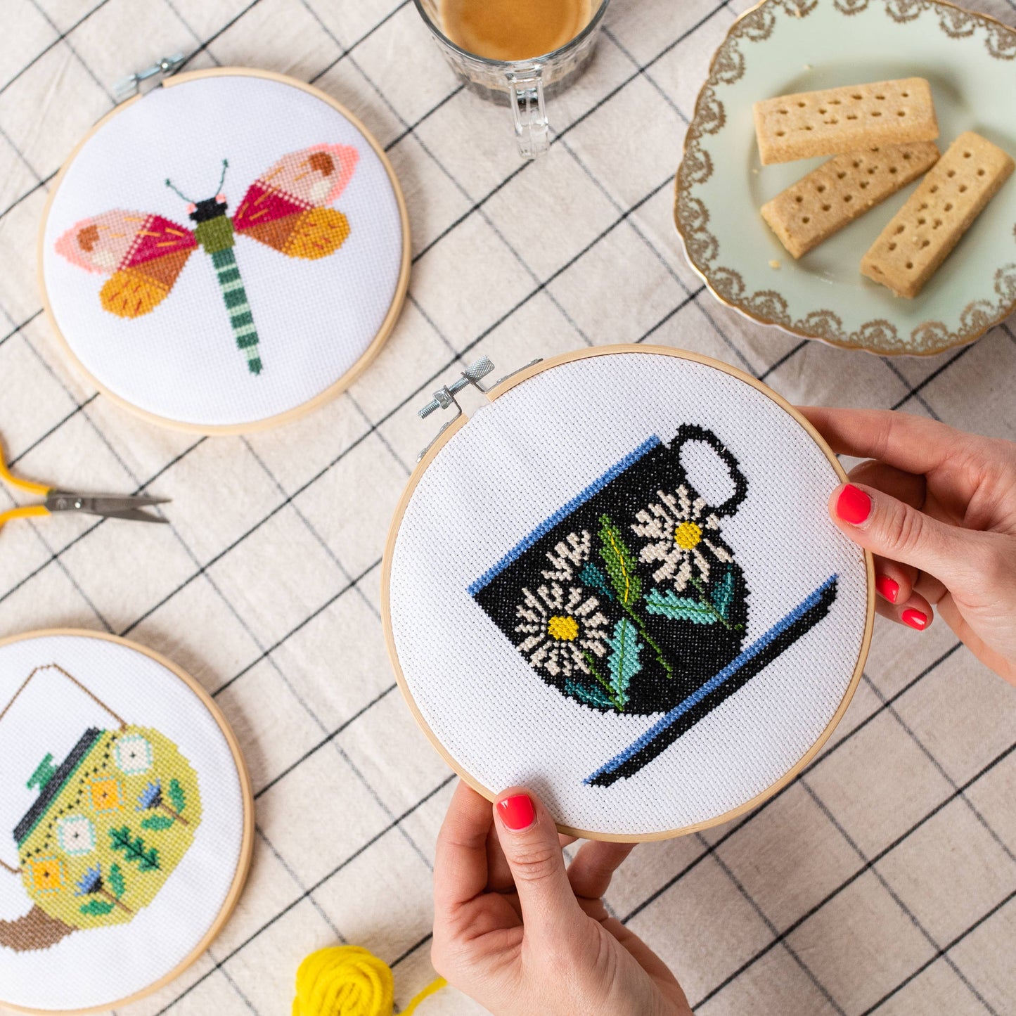 Teacup Brie Harrison Cross Stitch Kit