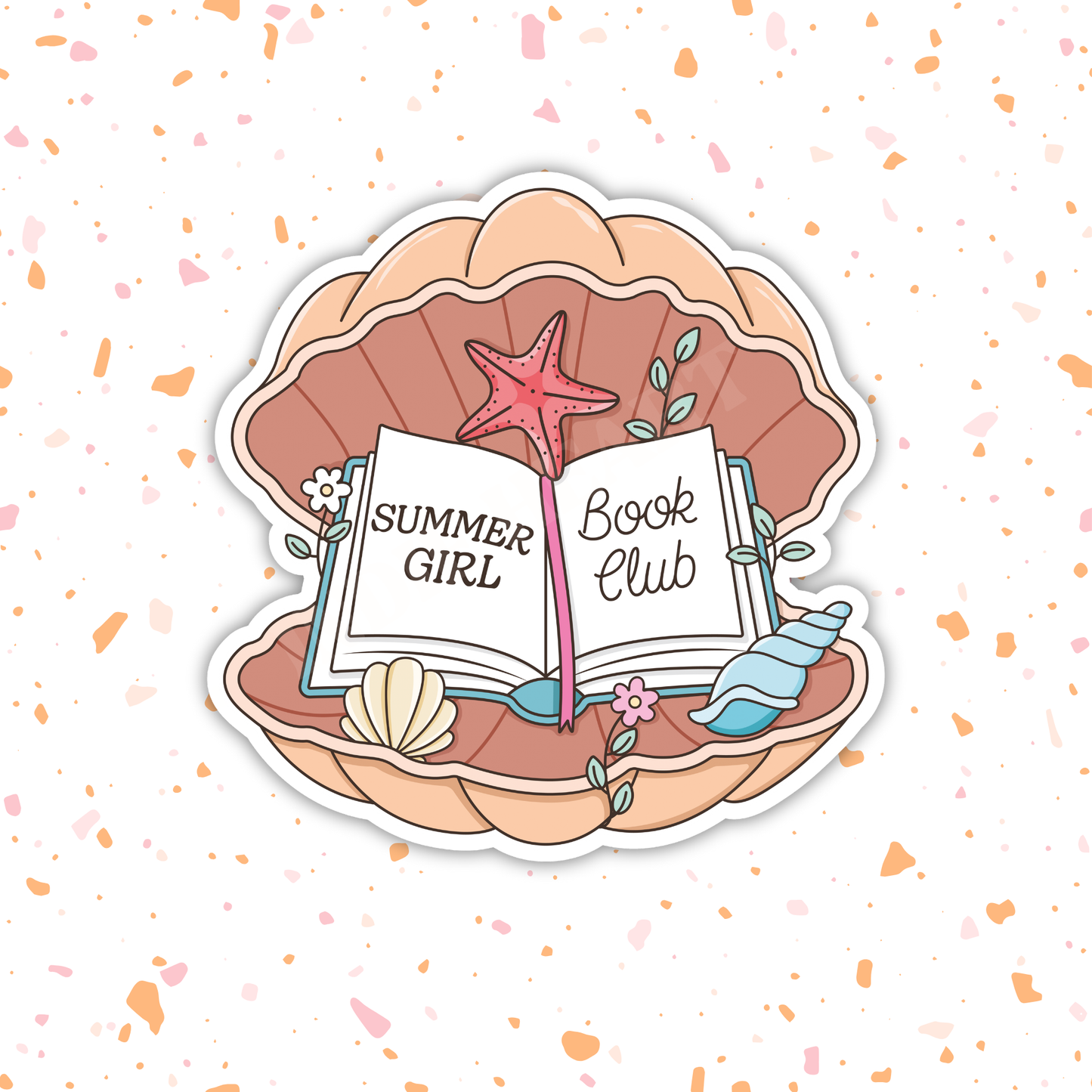 Summer Girl Book Club Vinyl Sticker ‚Äì Summer Book Lover¬†