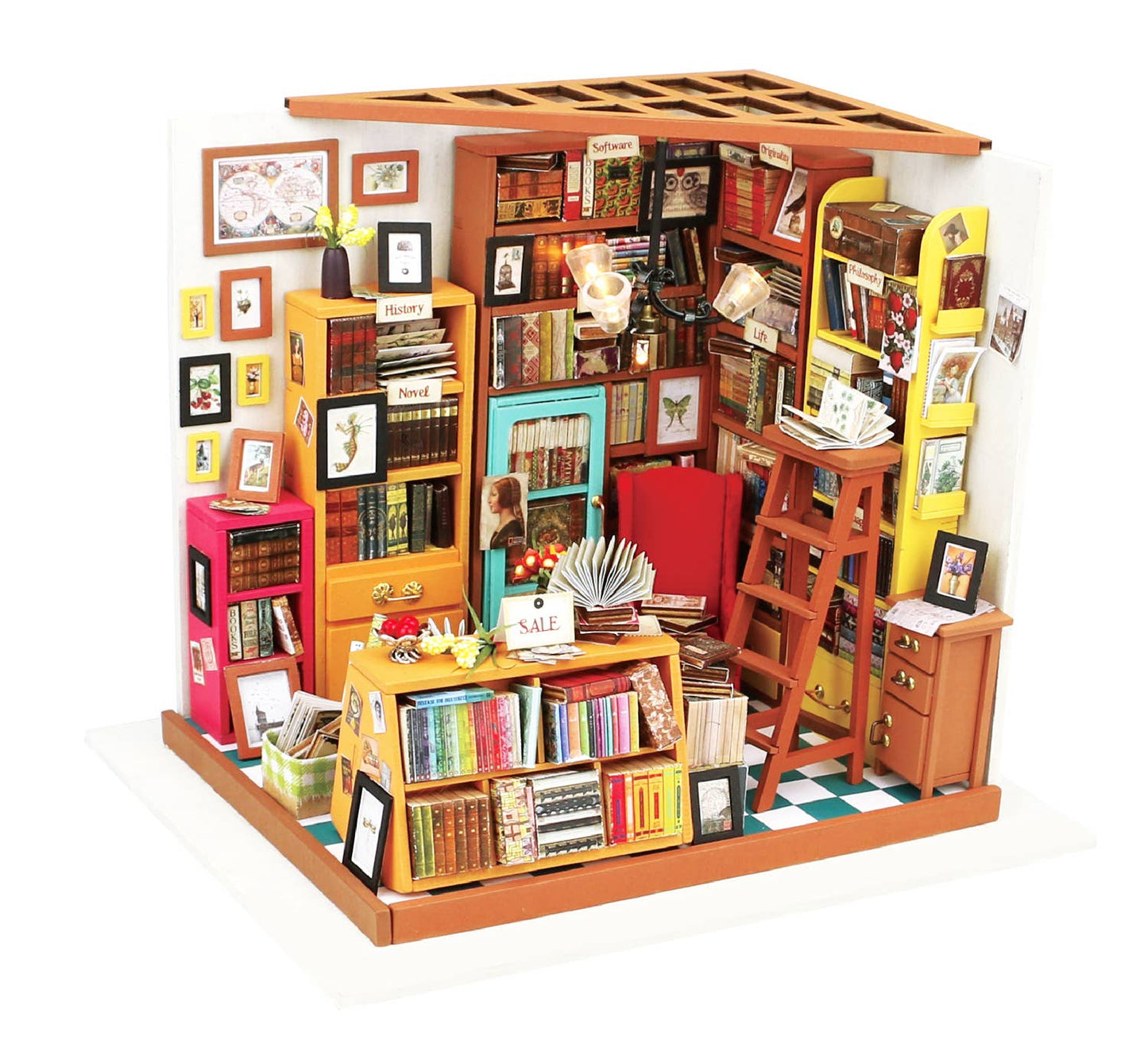 DIY Miniature House Kit: Sam's Study