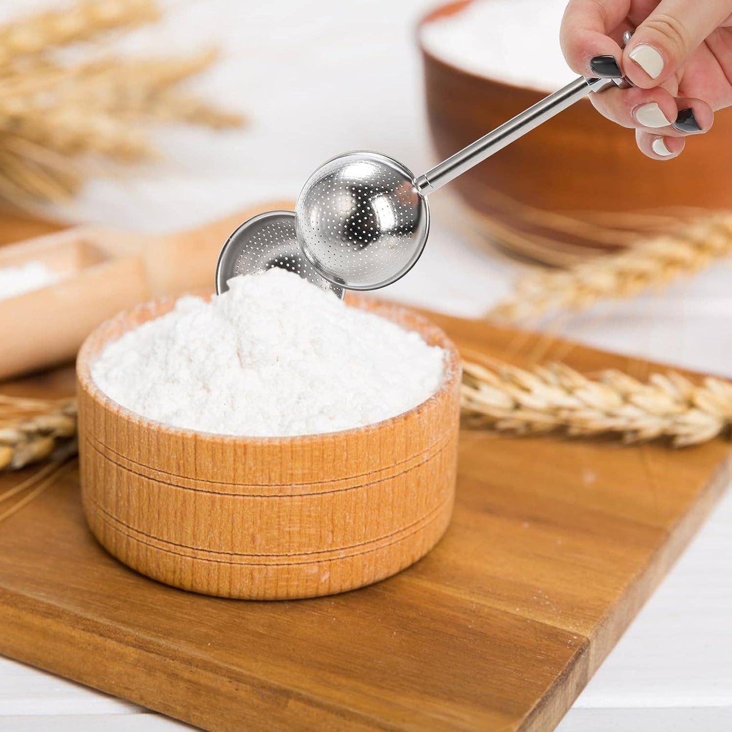 Stainless Steel Tea Infuser & Dusting Wand for Baking & Tea