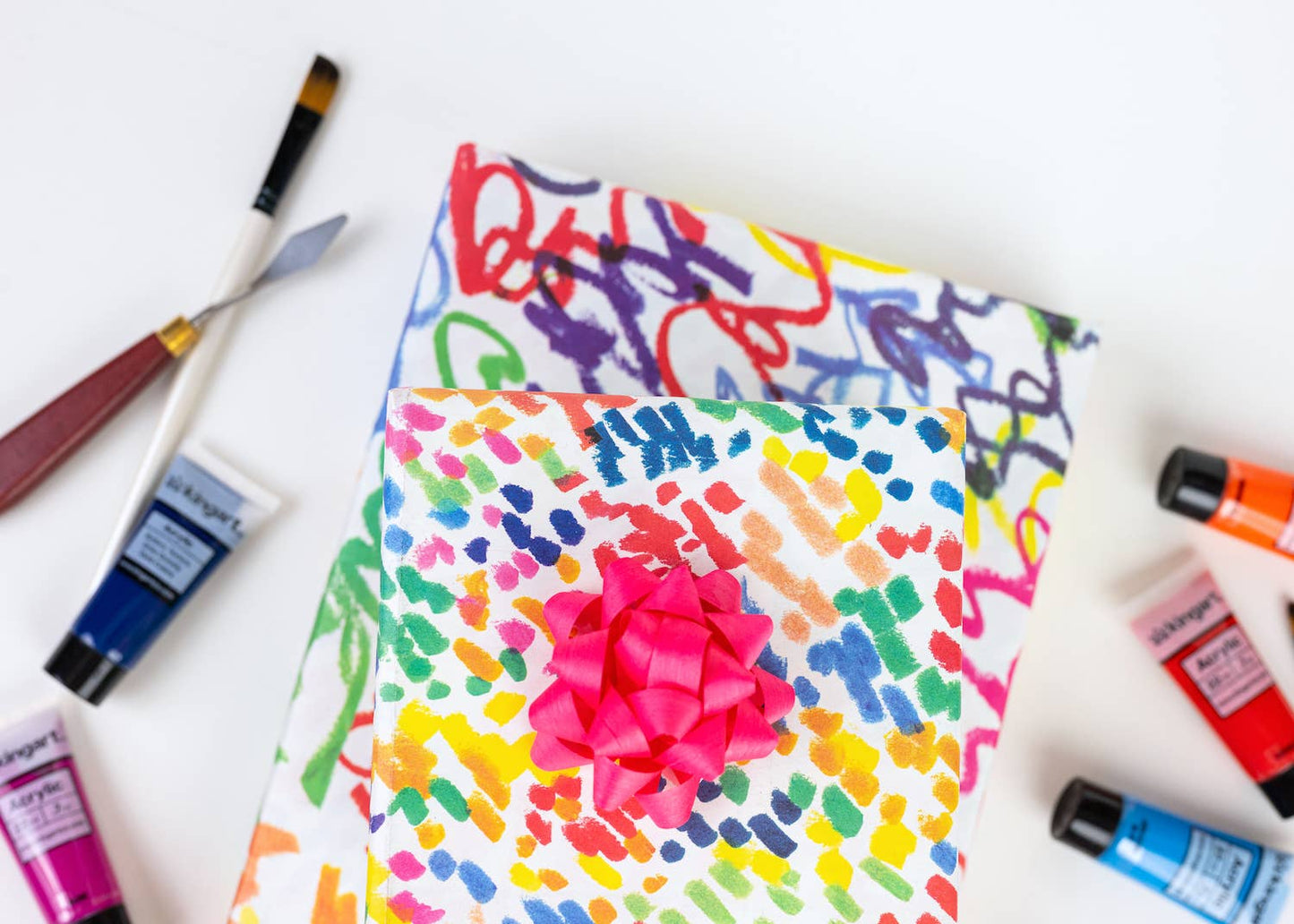 Funfetti/ Squiggles Party ‚Ä¢ Double-Sided Eco Wrapping Paper