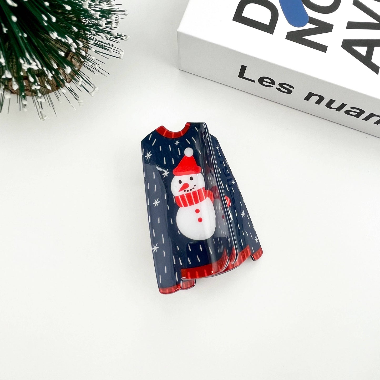 Sweater Style Hair Clip, Christmas Claw Clip