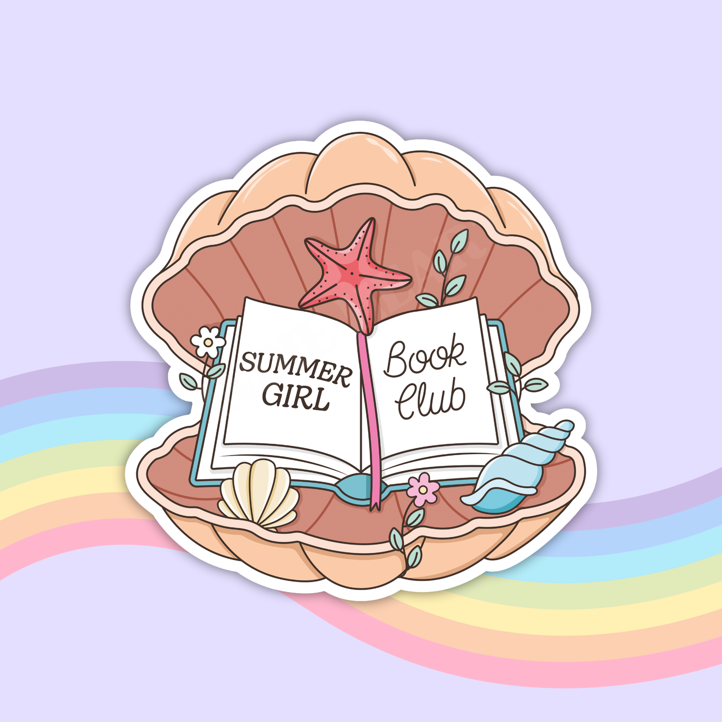 Summer Girl Book Club Vinyl Sticker ‚Äì Summer Book Lover¬†