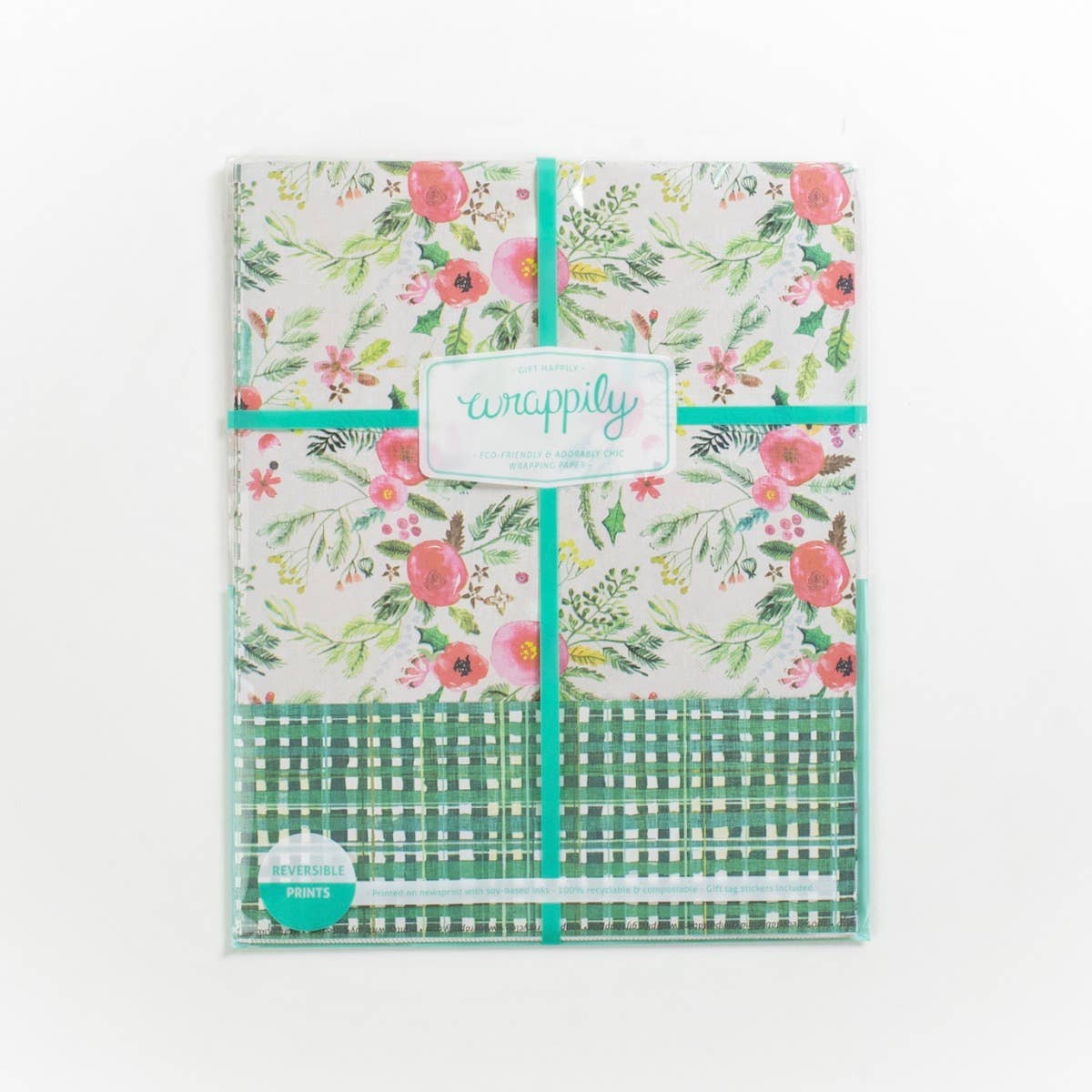 Winter Floral ‚Ä¢ Double-sided Eco Wrapping Paper ‚Ä¢ Holiday