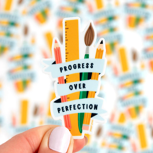 Progress Over Perfection Decal Sticker