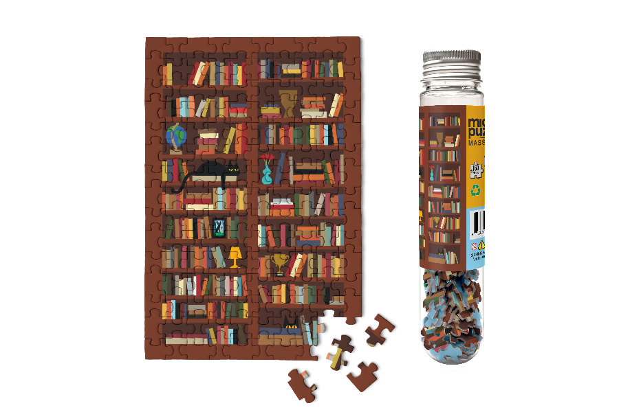 Bookcase Mini jigsaw puzzle book store lover gift books